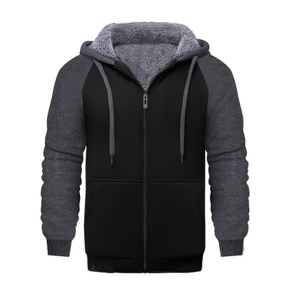 Herre foret hoodie – sherpa-foring – efterår/vinter