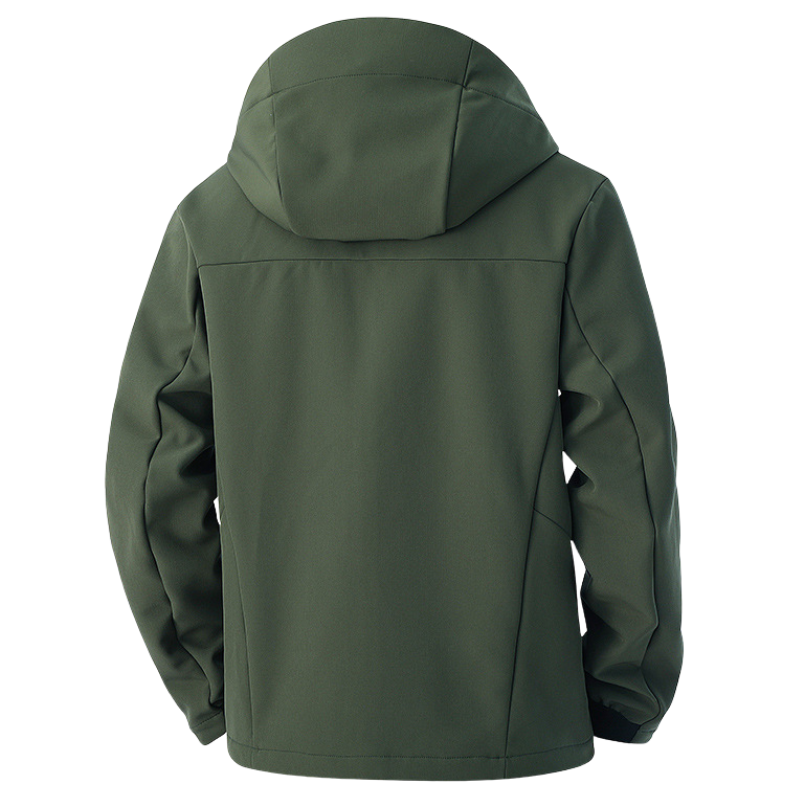 Softshell jakke herre i beige set forfra