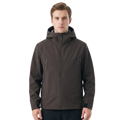 Softshell jakke herre i sort set fra siden