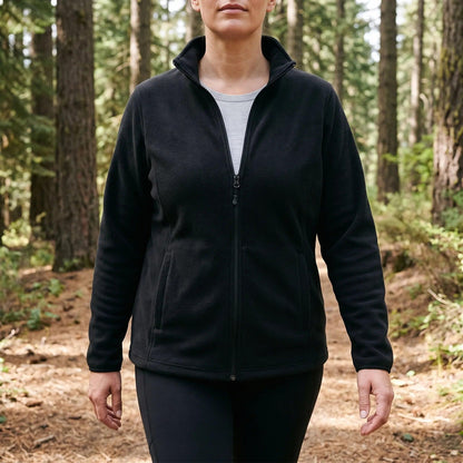 Fleece jakke dame på model