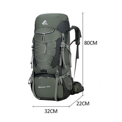 OutdoorHaven Trekkingrygsæk 75L - Vandtæt & Multifunktionel