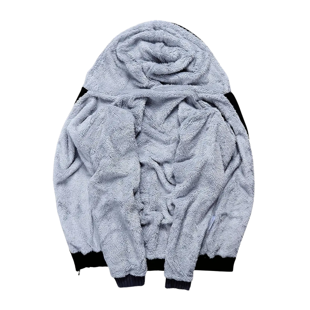 Herre foret hoodie – sherpa-foring – efterår/vinter