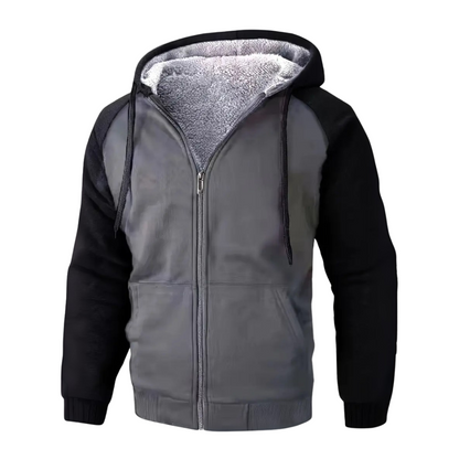 Herre foret hoodie – sherpa-foring – efterår/vinter