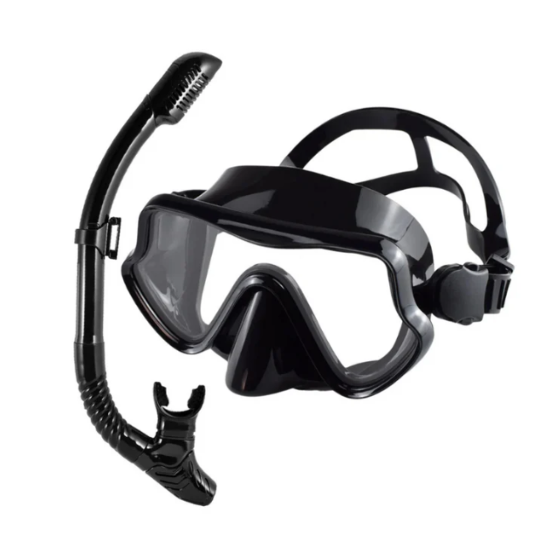Snorkelsæt med maske – 180° HD udsyn, hærdet glas, lækagesikker