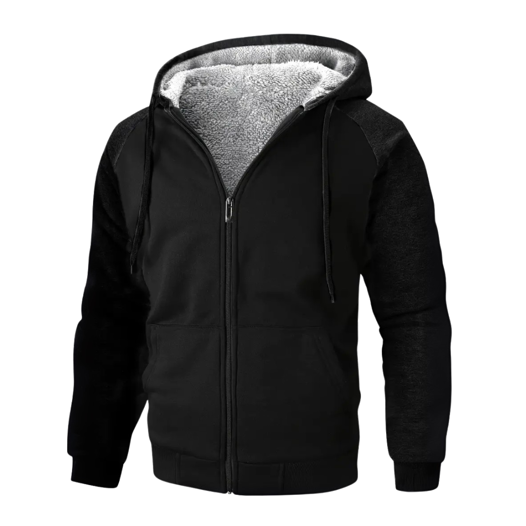 Herre foret hoodie – sherpa-foring – efterår/vinter