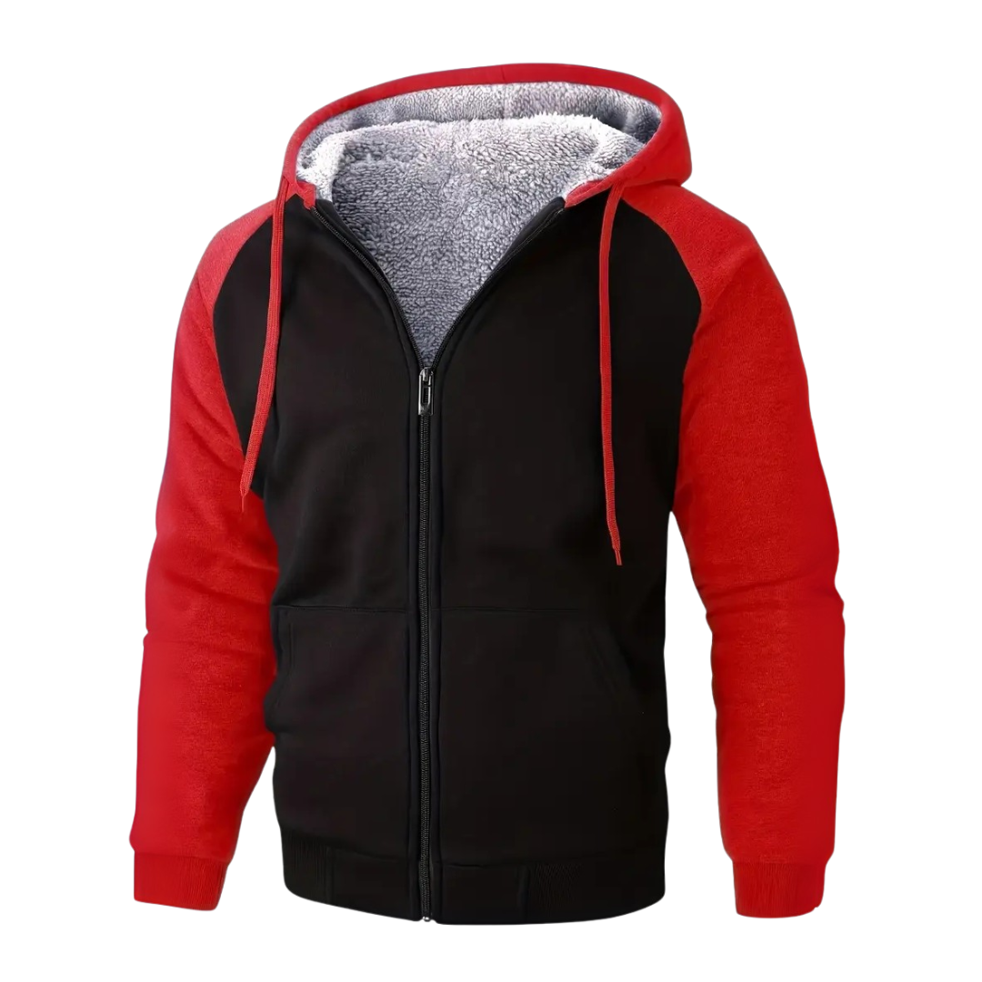 Herre foret hoodie – sherpa-foring – efterår/vinter