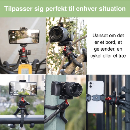 Fleksibelt octopus-stativ – til telefon og kamera – gorilla-stativ