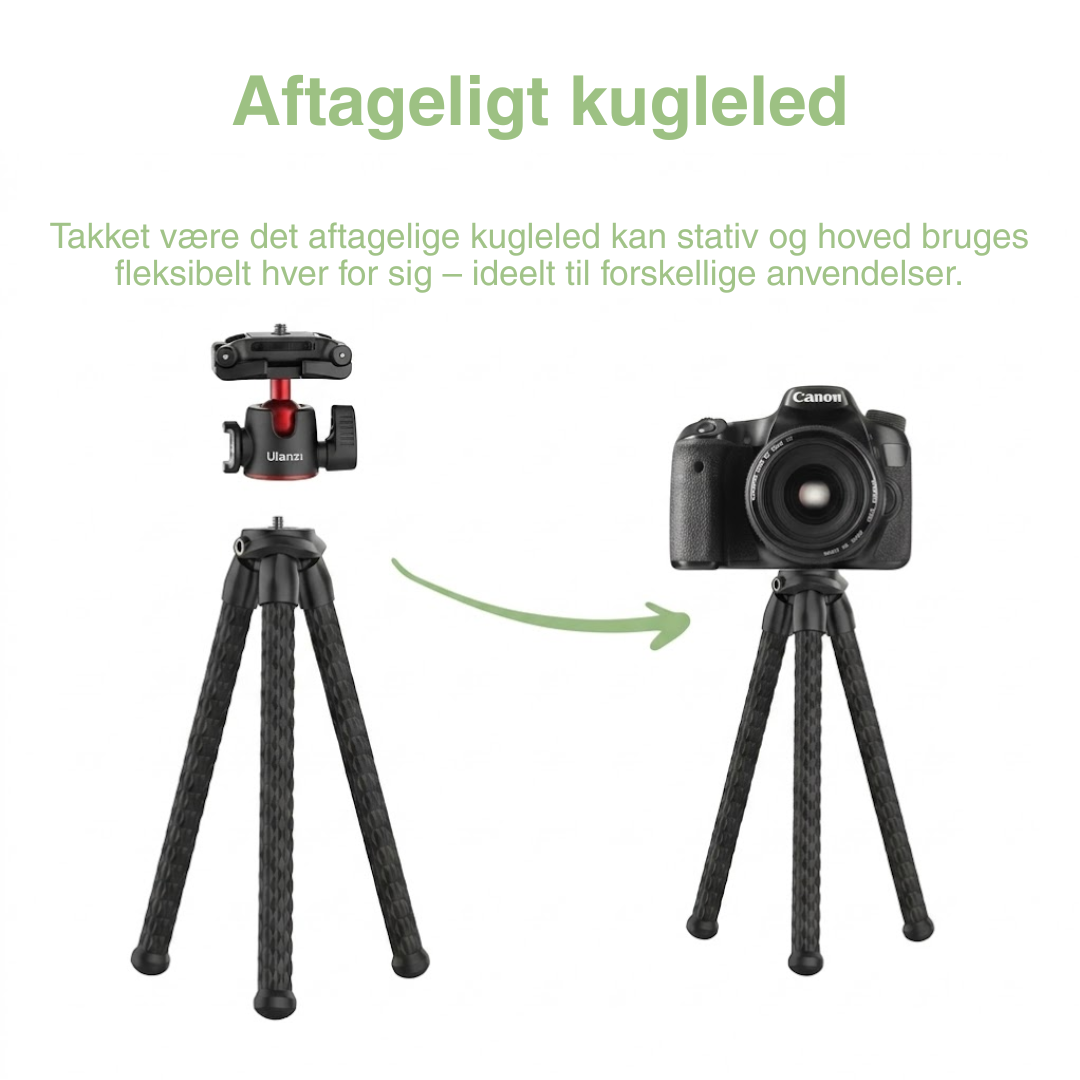 Fleksibelt octopus-stativ – til telefon og kamera – gorilla-stativ