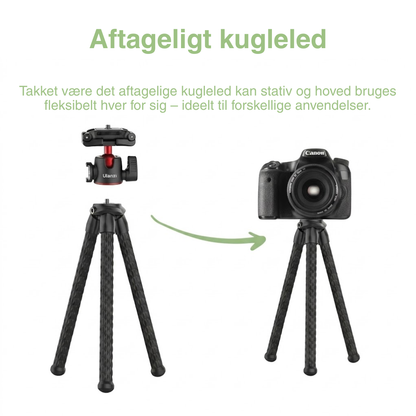 Fleksibelt octopus-stativ – til telefon og kamera – gorilla-stativ