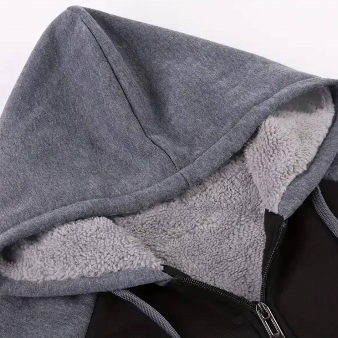 Herre foret hoodie – sherpa-foring – efterår/vinter
