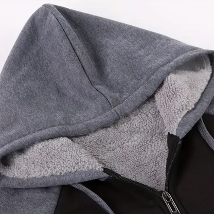 Herre foret hoodie – sherpa-foring – efterår/vinter