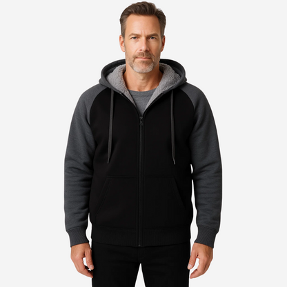 Herre foret hoodie – sherpa-foring – efterår/vinter
