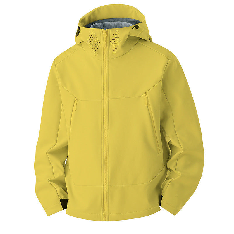 Softshell jakke herre i grøn set fra siden
