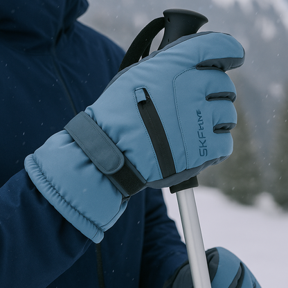 Skihandsker touchscreen-fingerspidser i nærbillede
