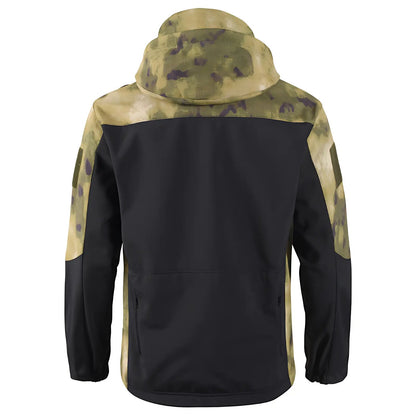 Softshell jakke herre khaki camouflage på model