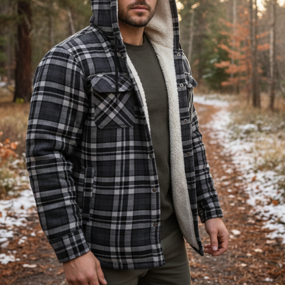 Skovmandsskjorte herre sherpafor set indvendigt