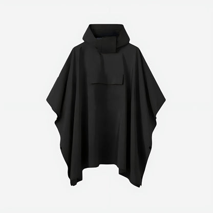 Regnponcho hætte med snor i detalje