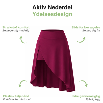 Dame Sportsnederdel – Asymmetrisk – Med Slids