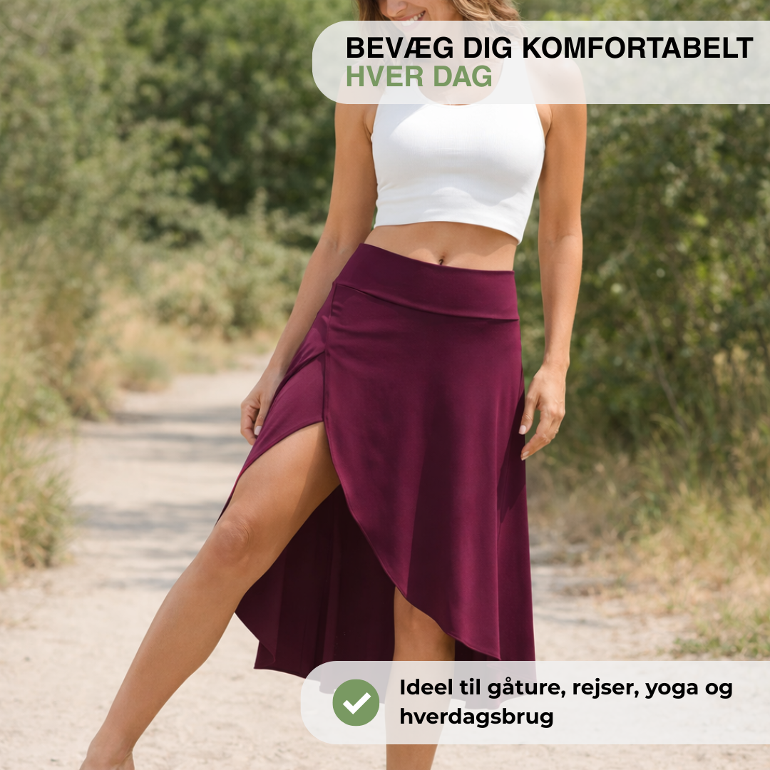 Dame Sportsnederdel – Asymmetrisk – Med Slids