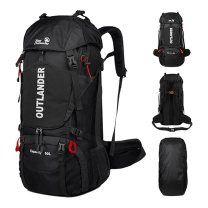 OutdoorHaven Trekkingrygsæk 60L - Vandtæt & Multifunktionel