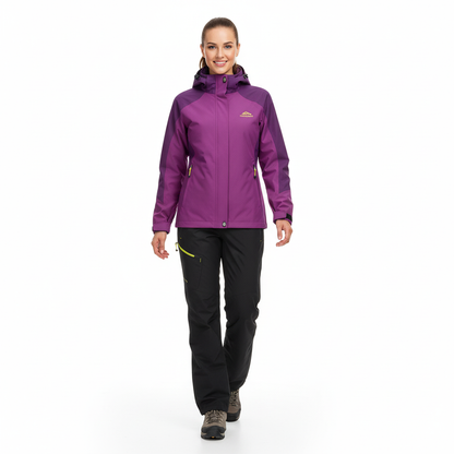 Softshell jakke dame i grøn set forfra