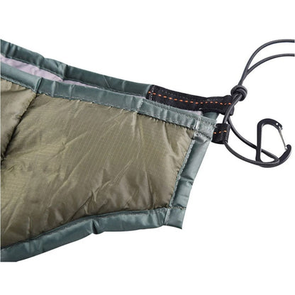Underquilt hængekøje detalje af ophængspunkter