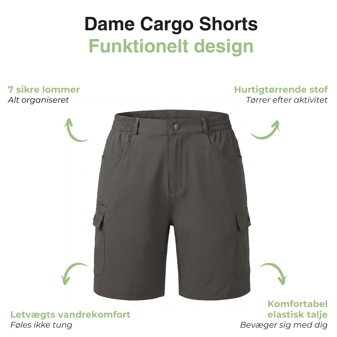 Dame Hiking Cargo Shorts – 7 Lommer – Outdoor & Vandring