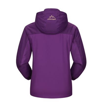 Softshell jakke dame i lilla set fra siden