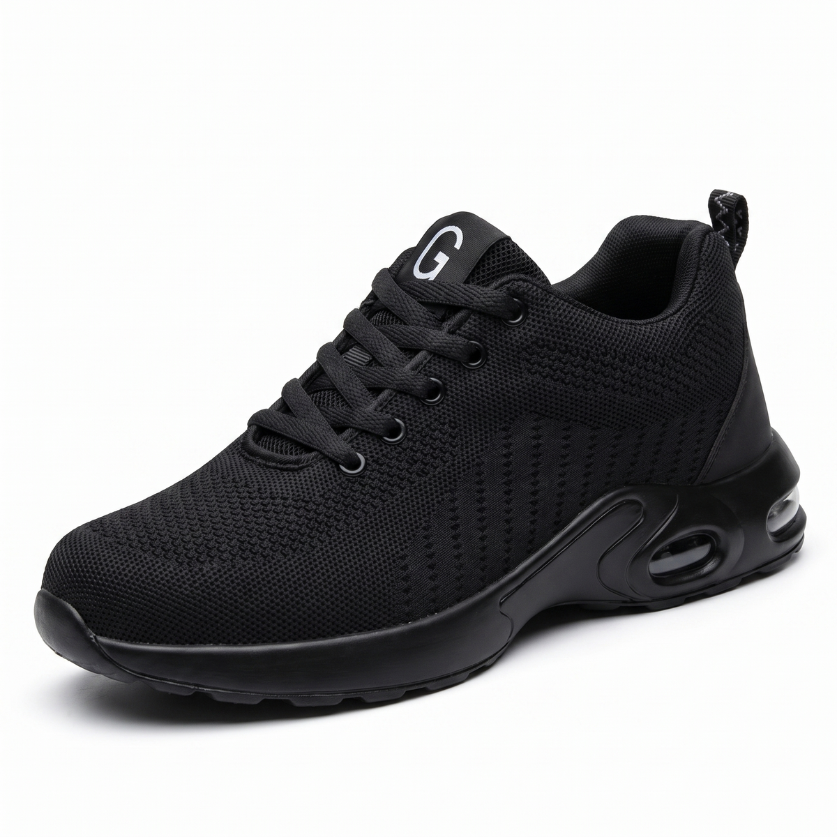 Sikkerhedssko sneaker med stålsnude, sort