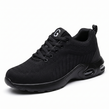 Sikkerhedssko sneaker med stålsnude, sort