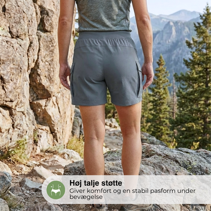 Dame High Waist Cargo Shorts – Flere Lommer – Outdoor & Sport