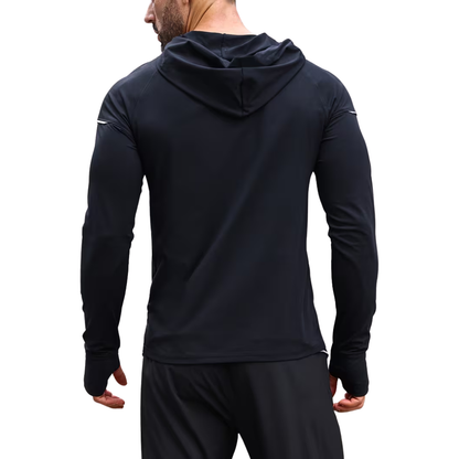 Herre reflekterende sportshoodie – slim fit – langærmet