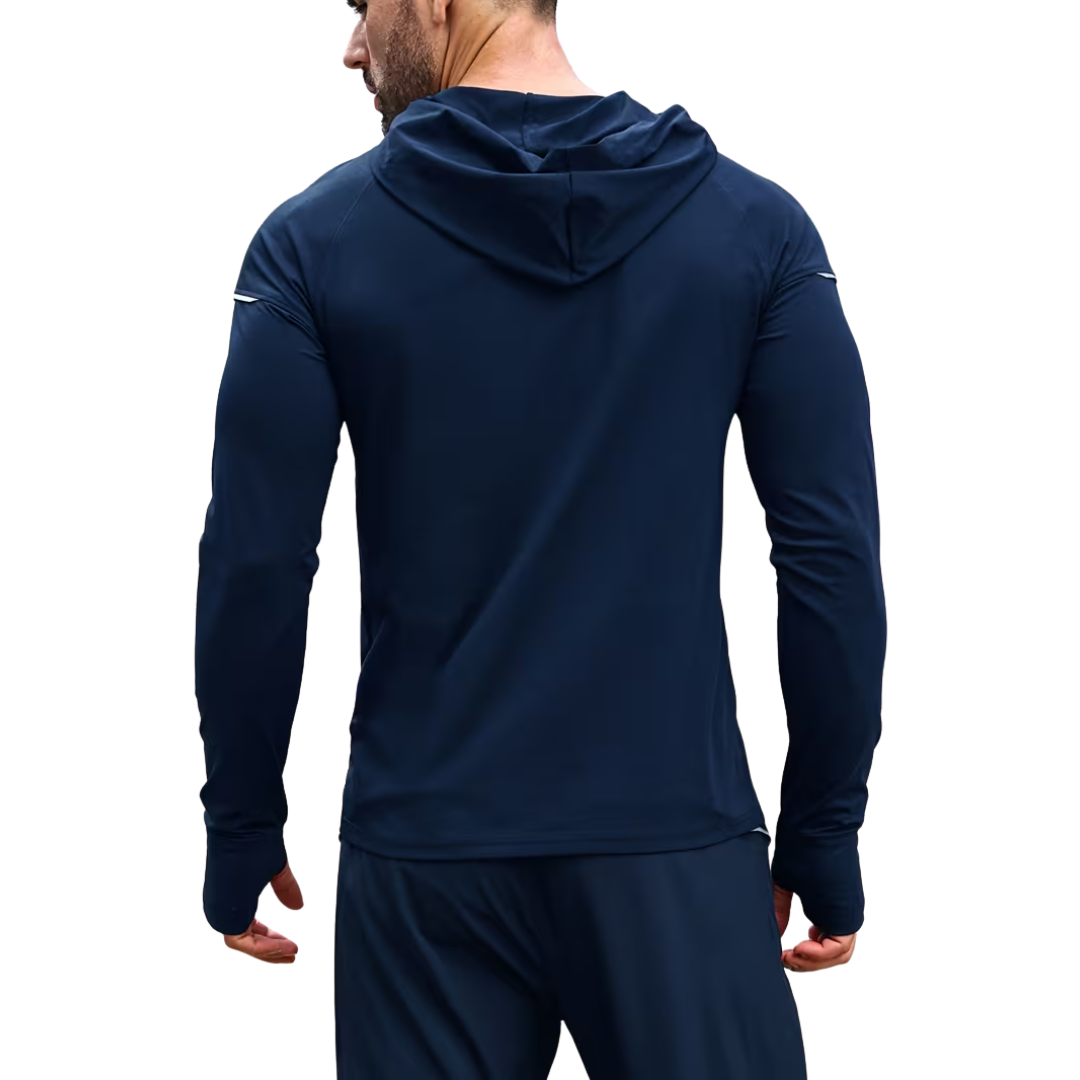 Herre reflekterende sportshoodie – slim fit – langærmet