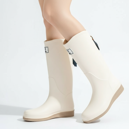 Gummistøvler Dame Halvhøje - Vandtætte Slip-on i PVC
