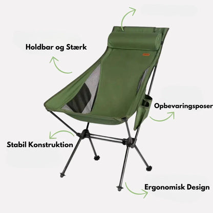 OutdoorHaven - Sammenklappelig Luksus-Campingstol