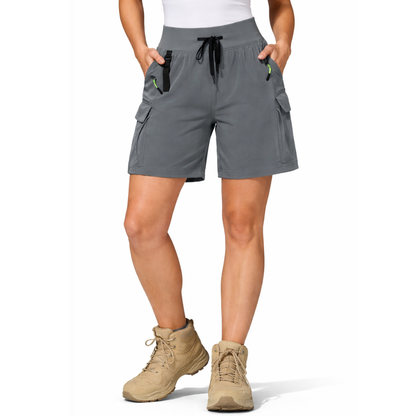 Dame High Waist Cargo Shorts – Flere Lommer – Outdoor & Sport