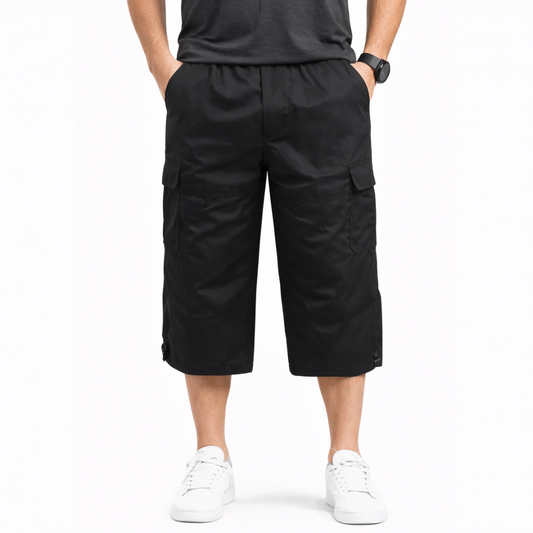 Herre Cargo Shorts – Elastisk Midje – Flere Lommer