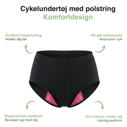Dame Sykkelundertøy – 3D Gel Polstring – Pustende & Ergonomisk