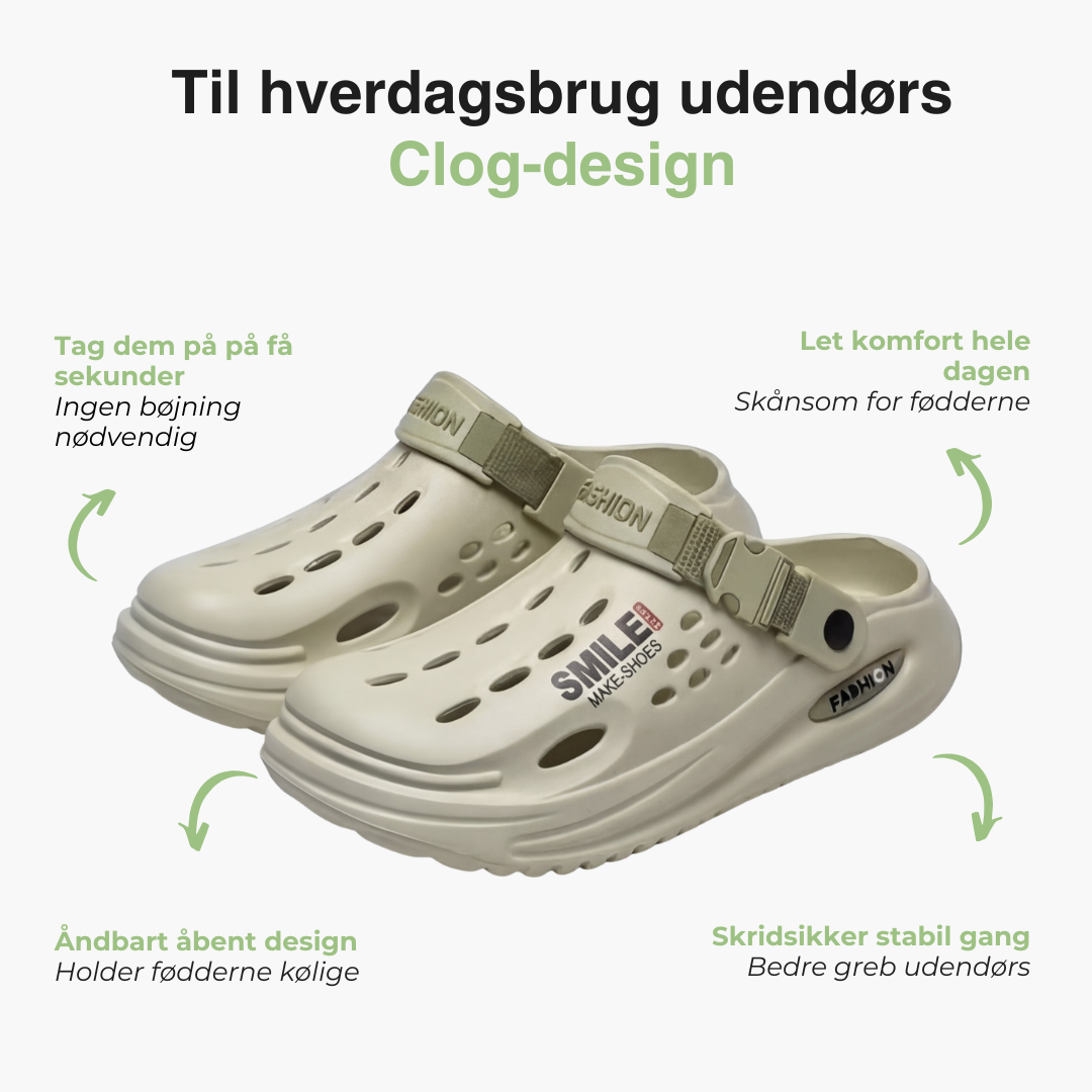Herre Slip-On Clogs – Komfortable Gåsandaler – Udendørs Havesko