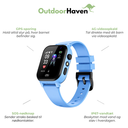 Børnesmartwatch med GPS-lokation, Videoopkald & SOS – SafeTrack Watch