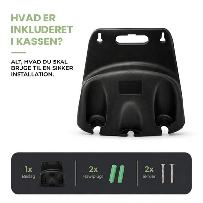 Slangeholder Vægmontering - Holder op til 20M - Uden Filtring