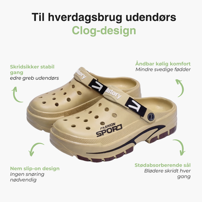 Herre Komfort Clogs – Skridsikker Sål – Åndbart Casual Design