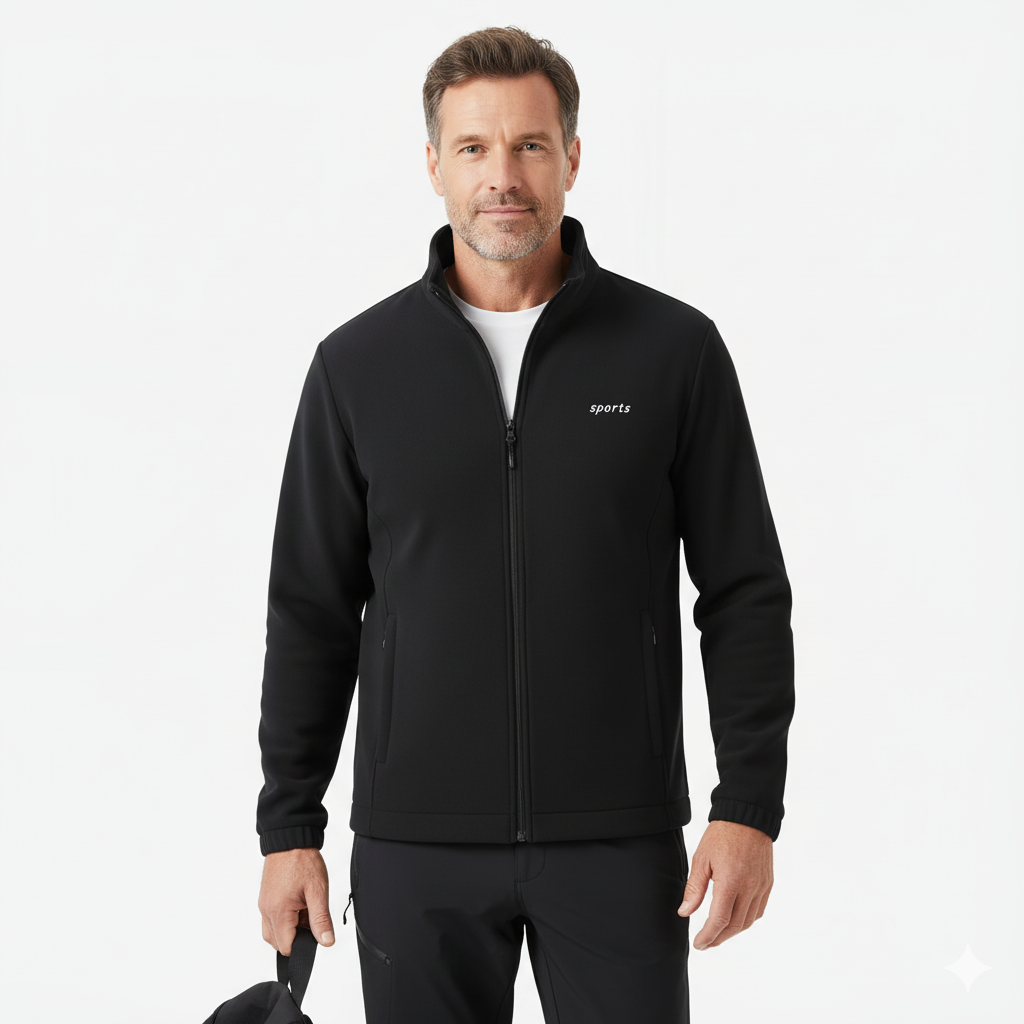 Herre Fleecejakke – Sporty – Outdoor Varm