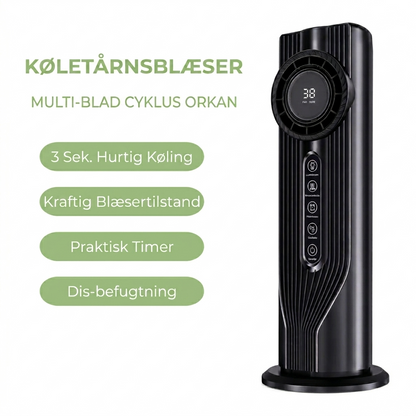 Tårnventilator & Luftfugter – USB, 6 Hastigheder & 6-Timers Timer
