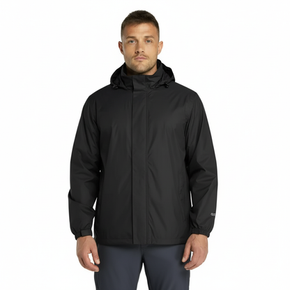 Herre Regnjakke – Letvægt med Hætte – Vandtæt Vindjakke