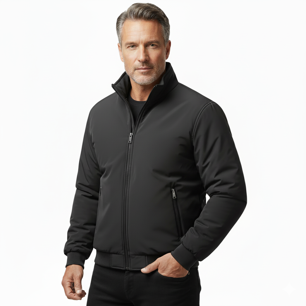 Herre Fleecejakke – Ståkrave – Varm & Komfortabel