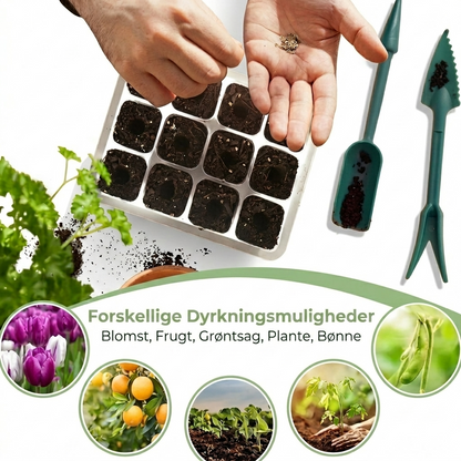 LED Frøstarter Sæt – 36 Celler Indendørs Drivhus – USB Timer