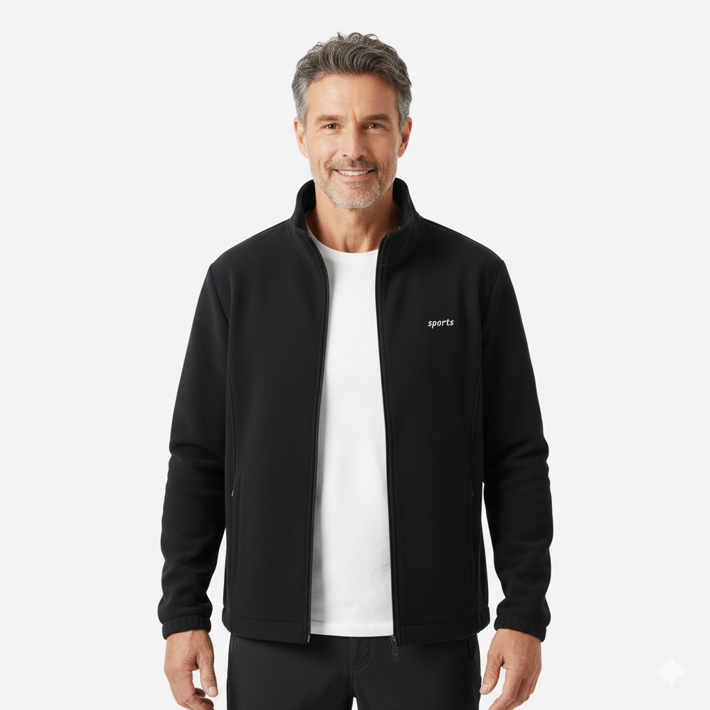 Herre Fleecejakke – Sporty – Outdoor Varm
