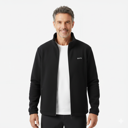 Herre Fleecejakke – Sporty – Outdoor Varm