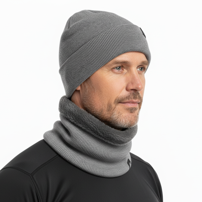 Vinterhue – Varm Tørklæde – Foret Strikket Sæt